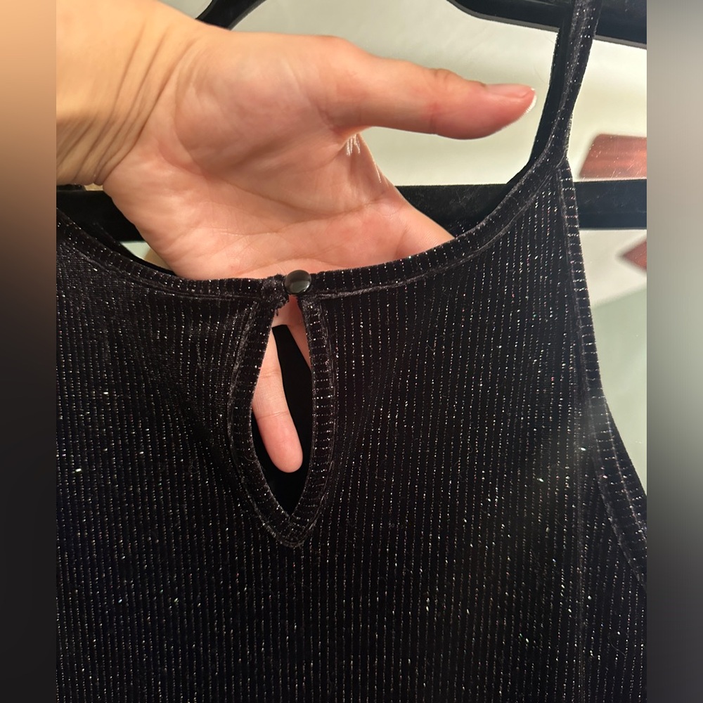 Wild Fable Black Rainbow Sparkle Sleeveless Ribbed Mini Dress - Picture 7 of 12